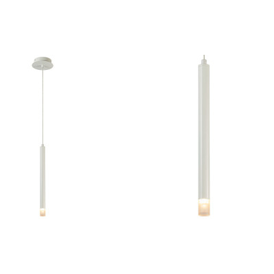 Colgante serie TUBO moderno una luz en Blanco | LuzAlcala.com